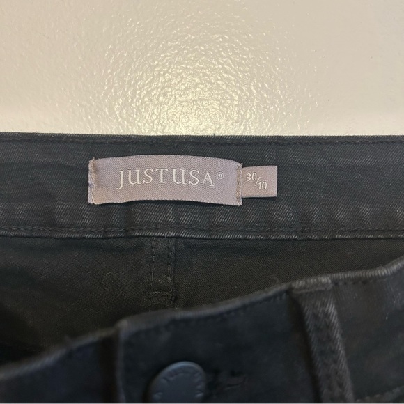 Just USA • Front Slit Black wide leg Jeans - Picture 6 of 7